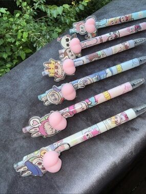 6 Labubu Squishy Butt Gel Pen